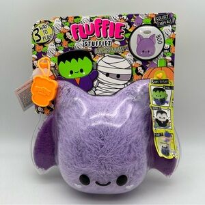 Fluffie Stuffier Halloween 6” Purple Bat 3 Ways To Play New Toy